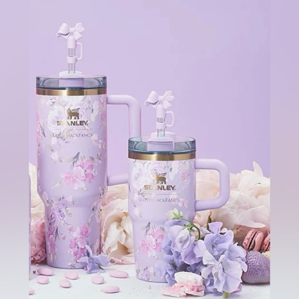 SET of Stanley X LoveShackfancy Quencher | 40oz & 20oz - Happy Thoughts.